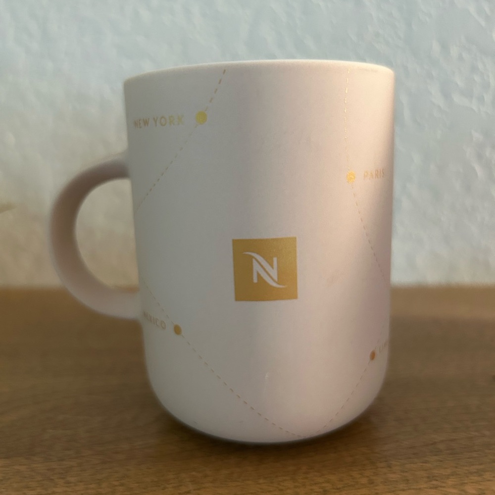 Nespresso Soft Beige Matte Porcelain Mug with Subtle Logo. Limited edition